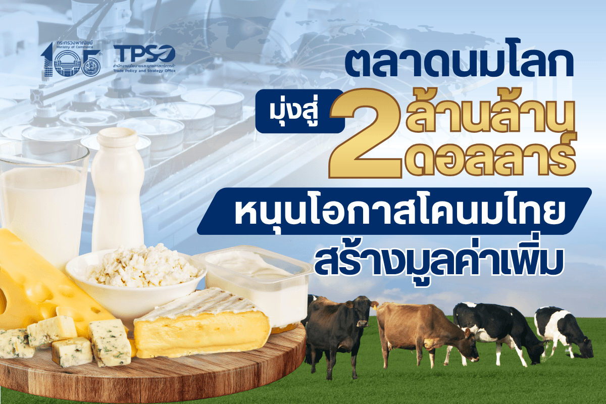 สนค. ชี้โอกาสโคนมไทยปรับตัวสู่ตลาดนมยุคใหม่